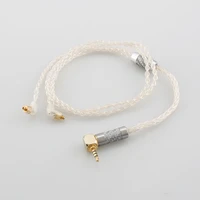 high quality hifi 99 pure silver 8 core 2 5mm 4 4mm 3 5mm earphone cable for etymotic er4sr er4xr er3xr er3se er2xr er2se