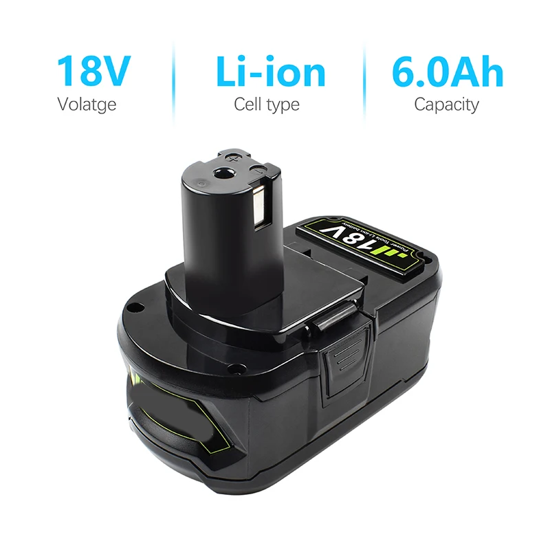 6 0 Ач 18 в сменная батарея для Ryobi В литиевая P108 P102 P103 P104 P105 P109 + беспроводной