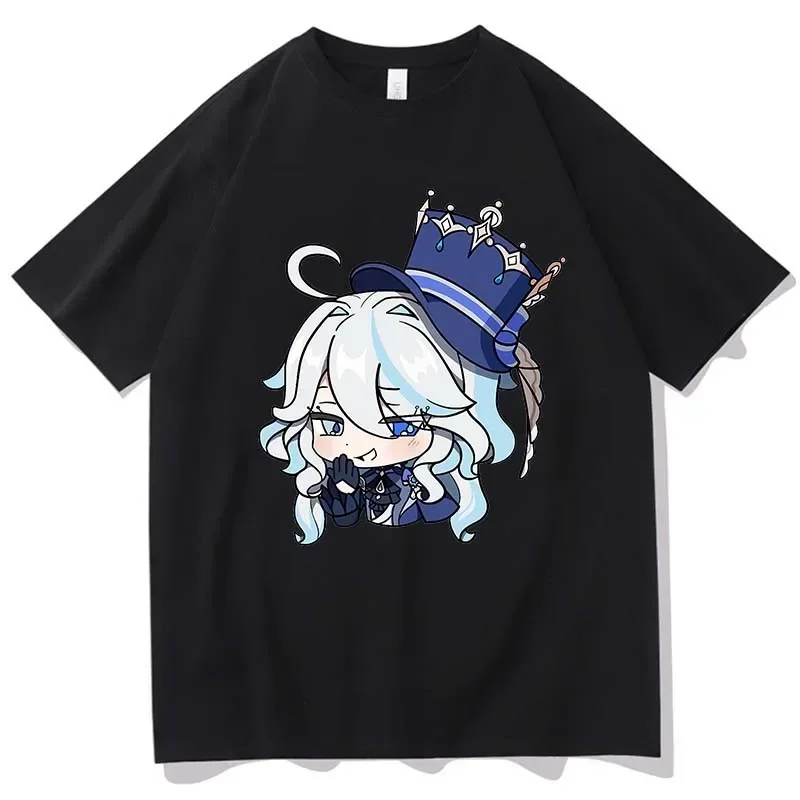 Genshin Impact Furina футболка женская хип-хоп горячая игра уличная одежда Harajuku летняя с