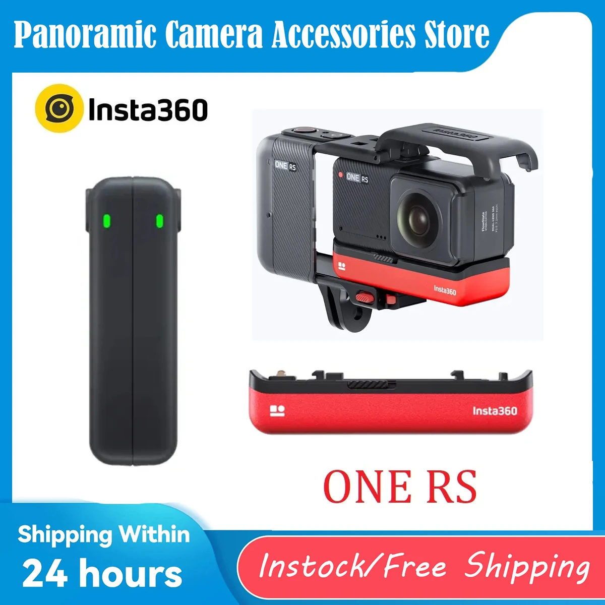 

Original Insta360 ONE RS Fast Charge Hub Charger 1445mAh Battery Power Mounting Bracket For Insta 360 ONE RS Camera Accessories