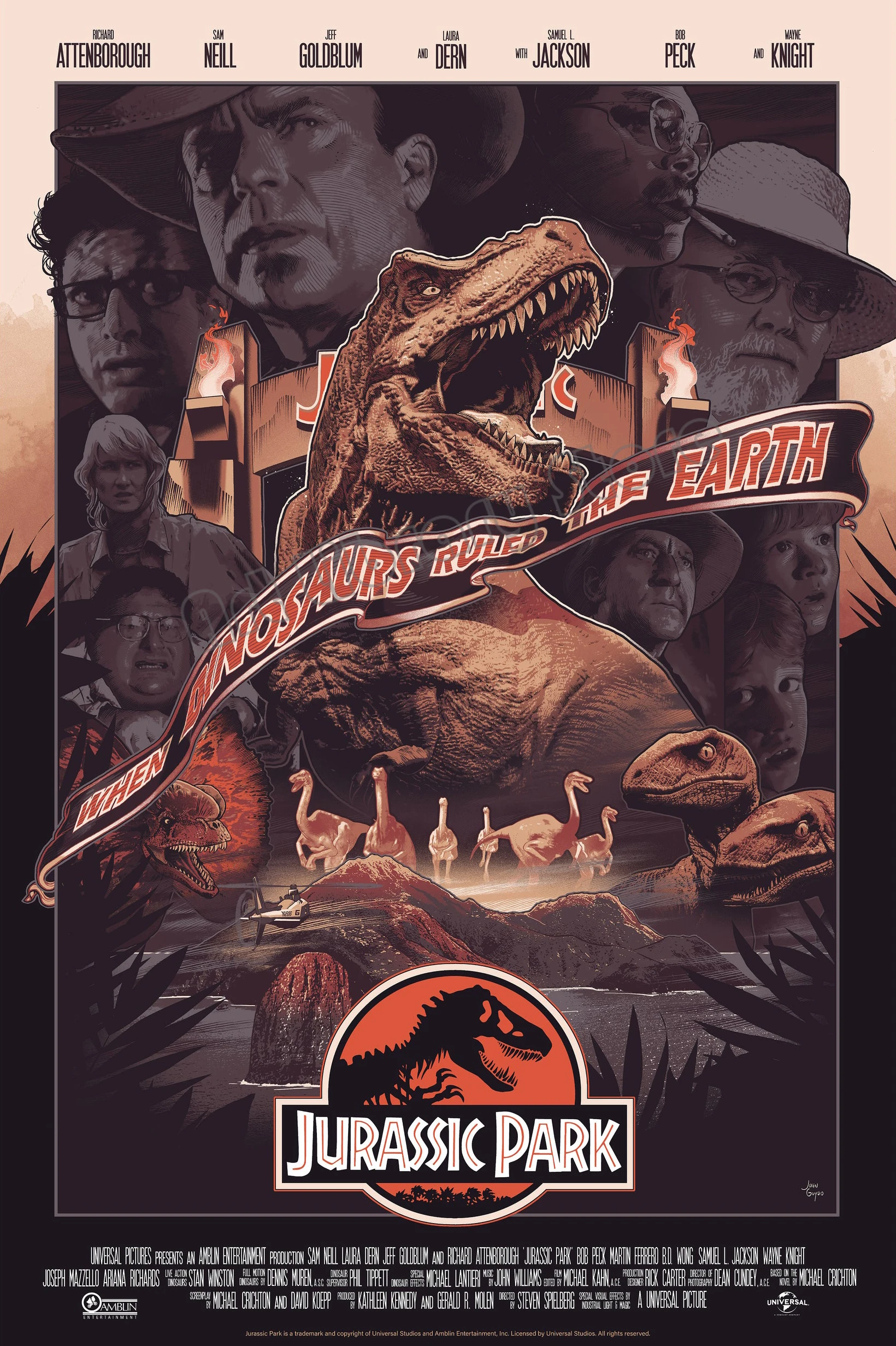 

Печать на холсте "Эра динозавра Парк Юрского периода"