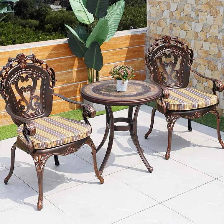 

Outdoor balcony cast aluminum tables and chairs combination leisure tables and chairs cast aluminum tables and chairs