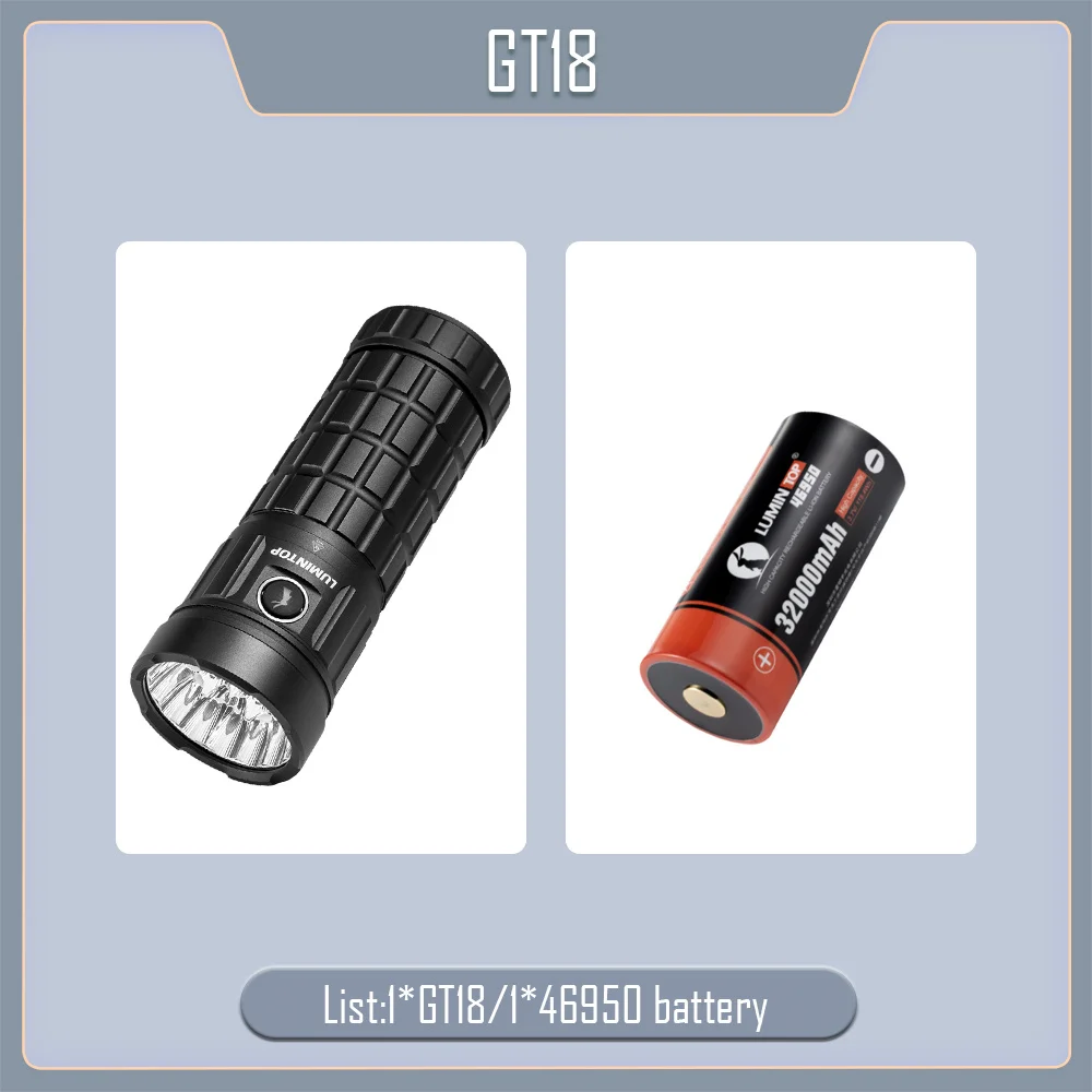 

LUMINTOP GT18 фонарь алюминиевый 7000 люмен 32000 мАч