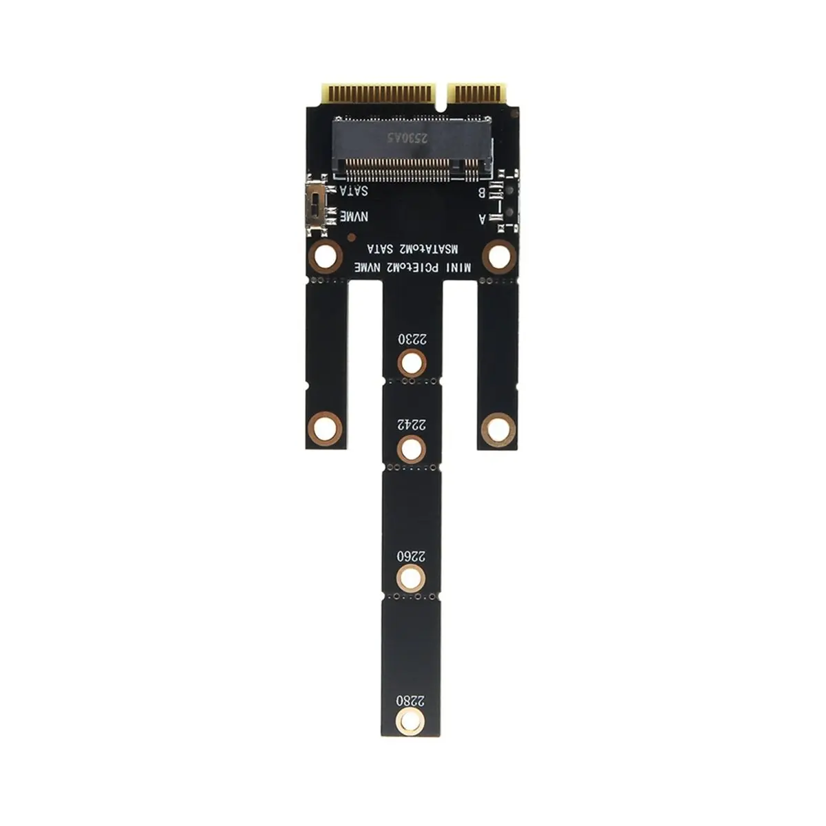 Фото НОВИНКА! Адаптер-карта MSATA на NGFF M.2, конвертер Mini PCI-E в NVME, карта расширения, поддерживает SSD M.2 2230, 2242, 2260, 2280 №3