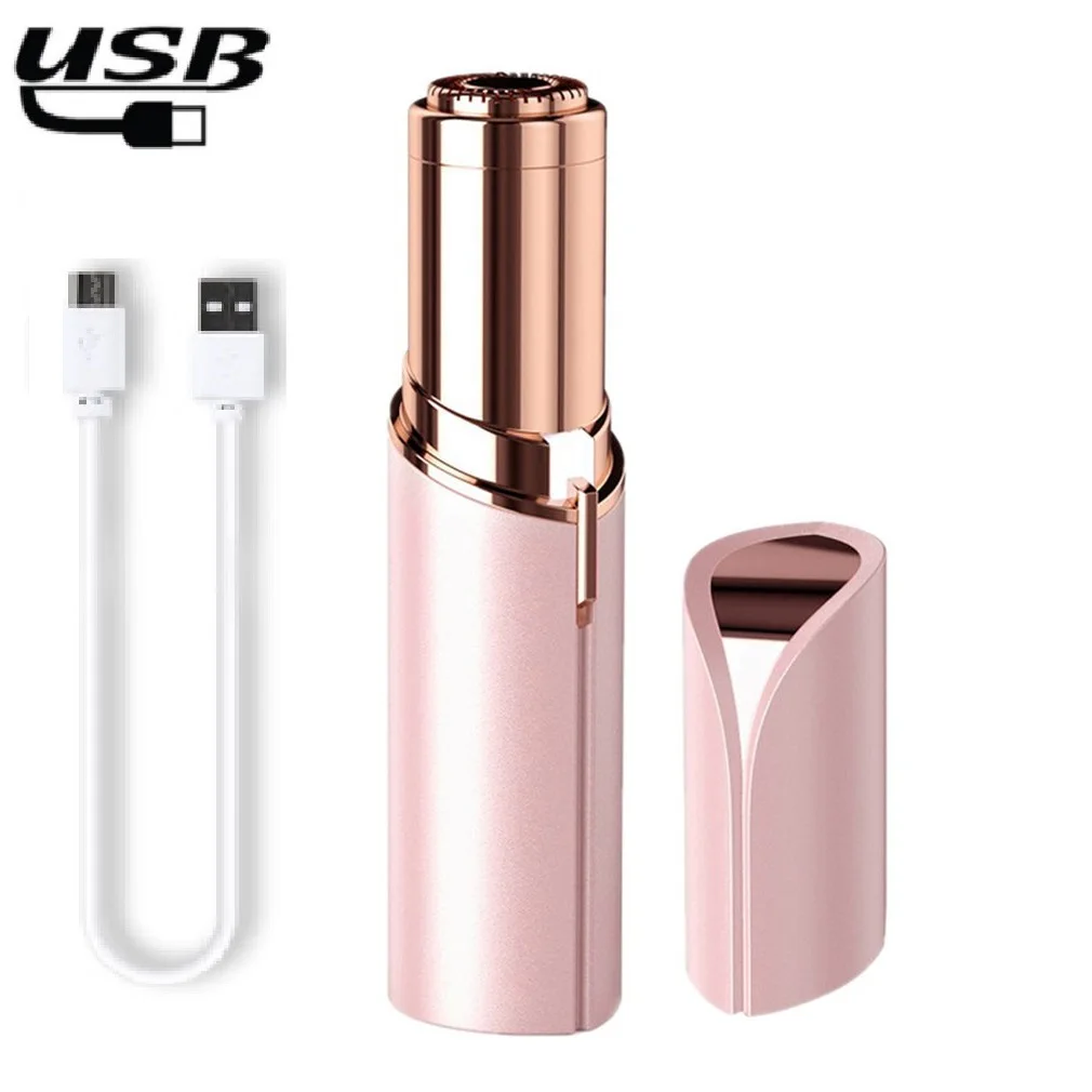 Portable Mini Lipstick Shape Electric Epilator USB Charging 