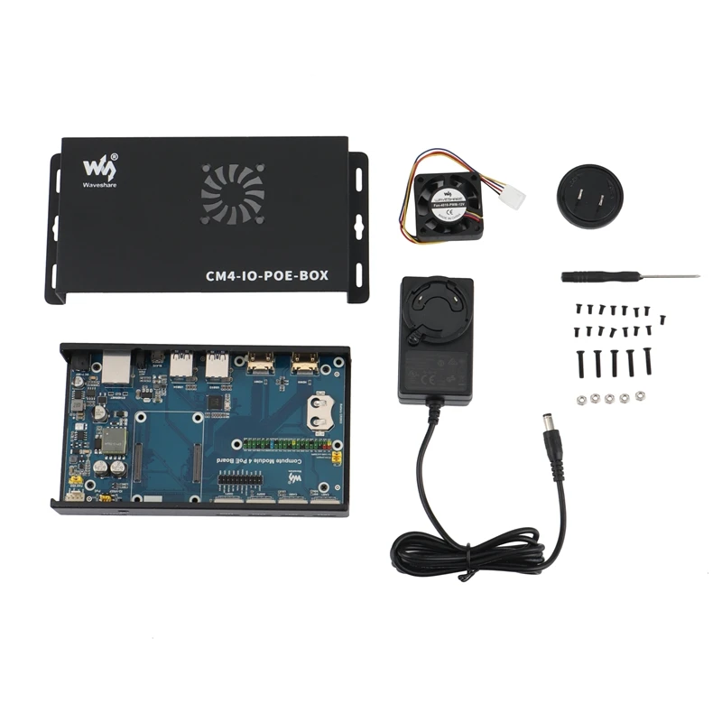 

Мини-компьютер Waveshare Poe для компьютера Raspberry Pi, 4 см, с металлическим охлаждающим вентилятором