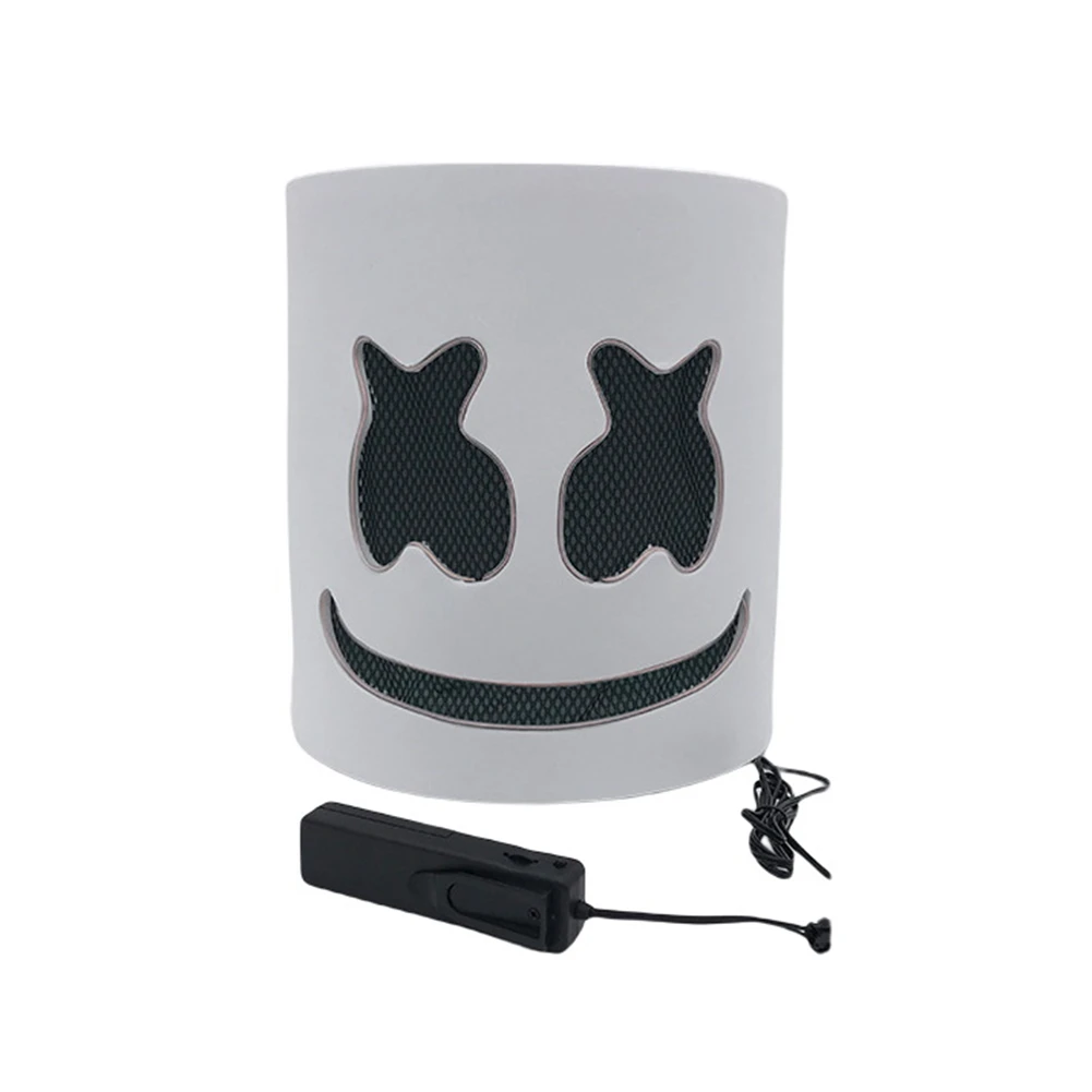 

Светящаяся маска Marshmallow DJ музыка DIY креативный светящийся головной убор маскарад Вечерние ринка карнавал реквизит