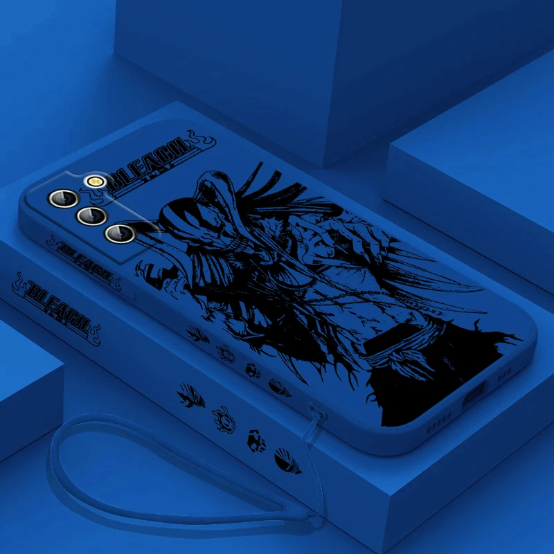 

Anime BLEACH Kurosaki Ichigo Samsung Cover For Galaxy S23 S22 S21 S20 Pro FE Note 20 Plus Ultra Liquid Left Rope Phone Case