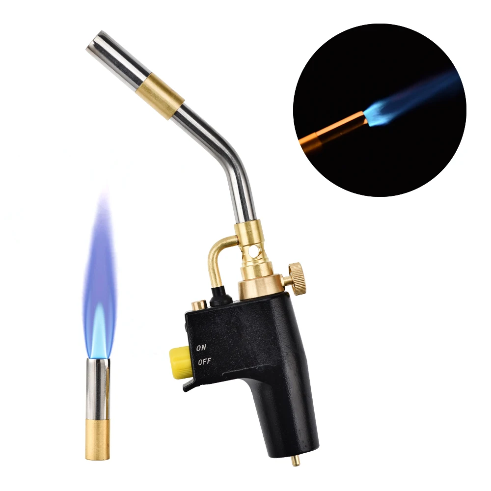 Portable Welding Torches With 3 Nozzles Propane Plumbing Torch Fire Solder Gas Burner Metal Flame Gun Soldering Tools |