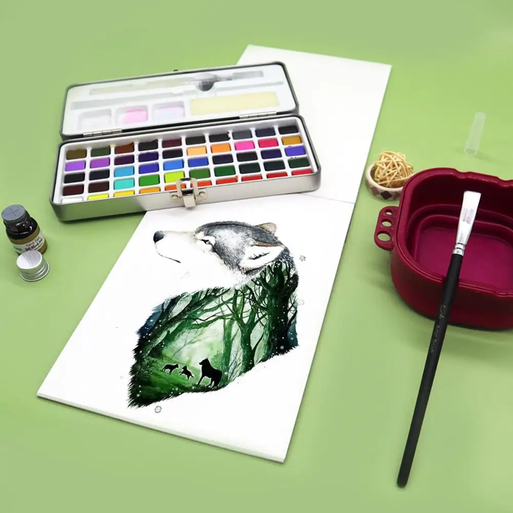 SeamiArt A5/A4 Альбом для акварели 15 листов 180 г/м2