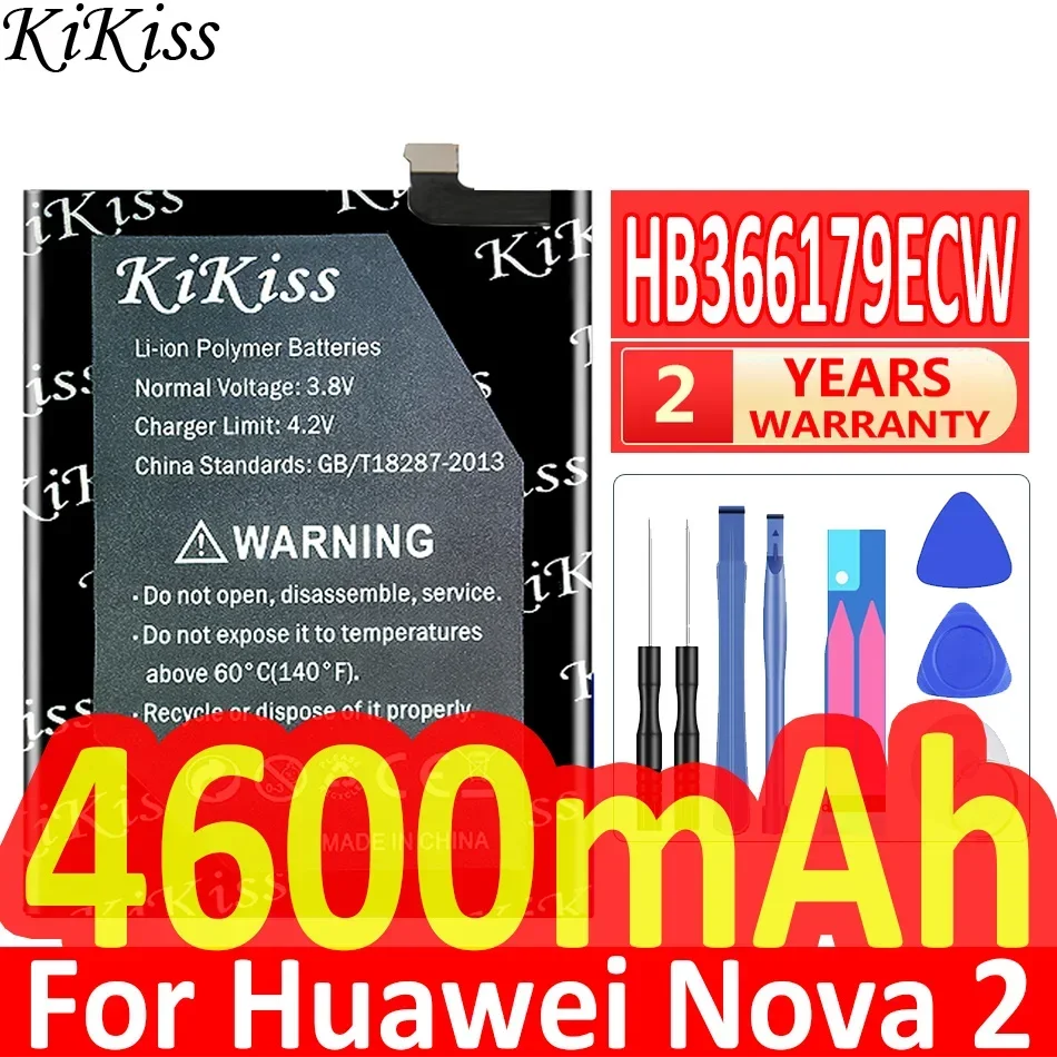 Мощный аккумулятор 4600 KiKiss HB366179ECW для Huawei Nova 2 CAZ-TL00 телефон