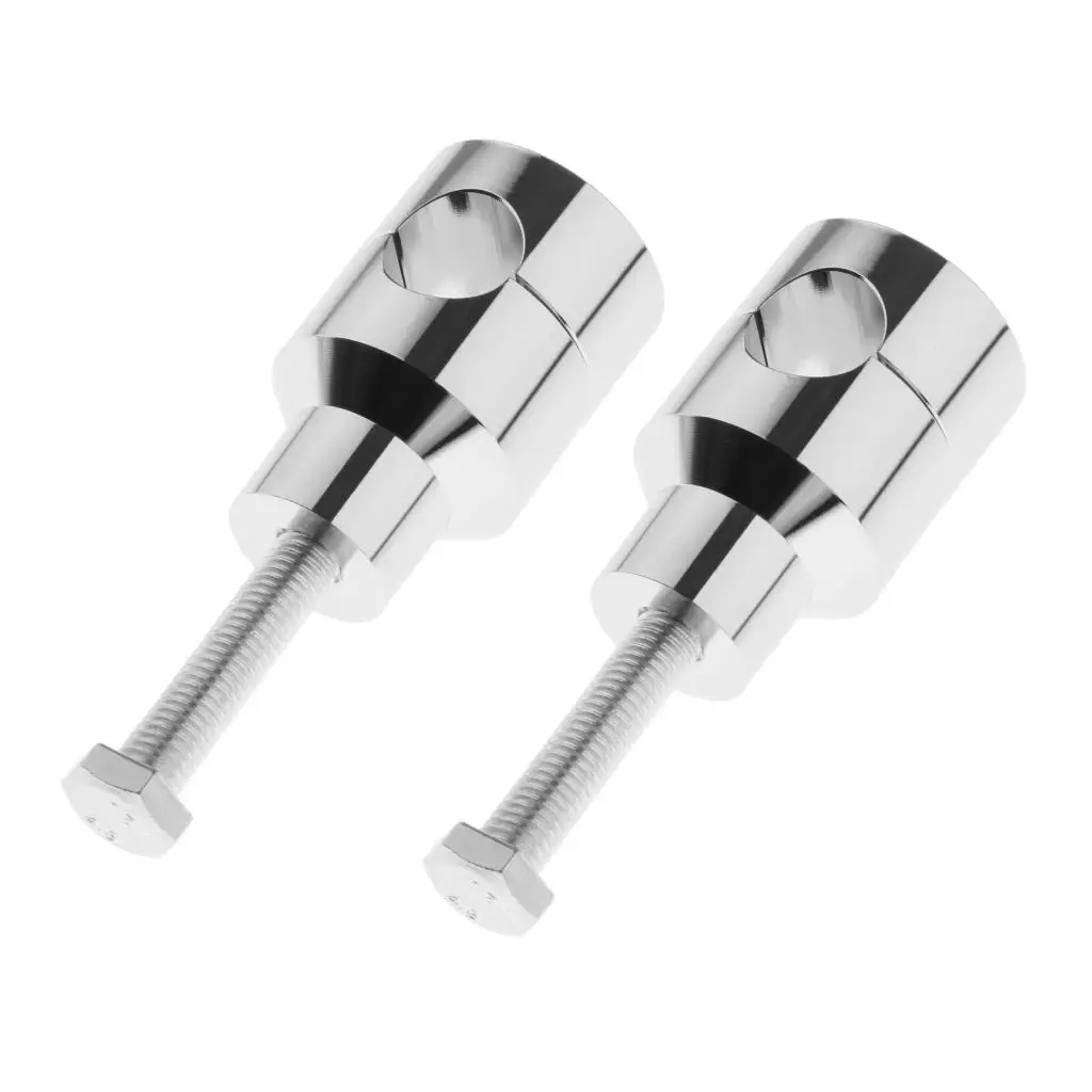 

Chrome Aluminum 1" Handlebar Bar Risers Clamps Mount For