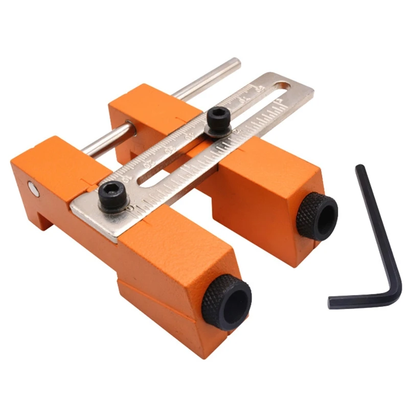 

1Set Woodworking Hinge Hole Locator Accessory Tool Hinge Hole Drilling Guide Diagonal Hole Locator 9.5mm Opening Locator