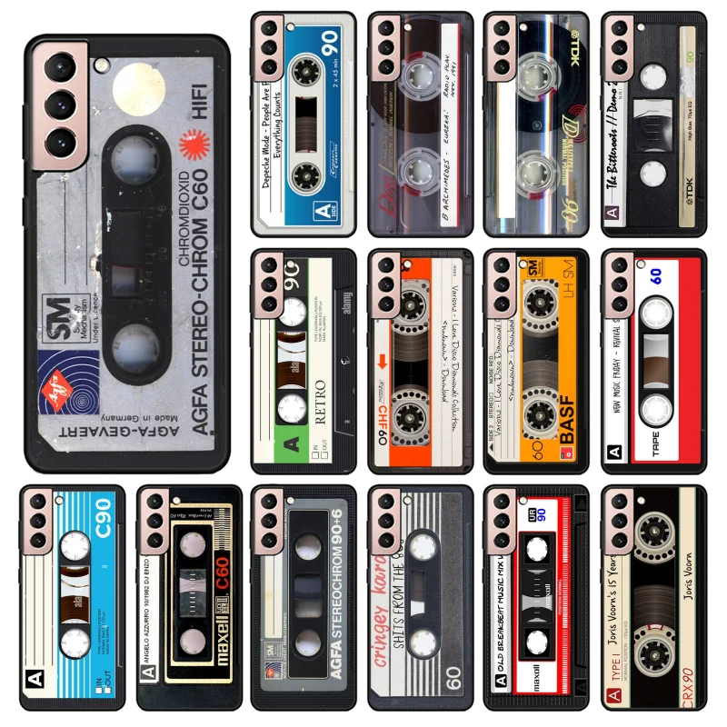 

Vintage Old Cassette Tape Phone Case for Samsung Galaxy S23 S22 S20 Ultra S20 S22 Plus S21 S10 S9 Plus S10E S20 FE Funda Capa