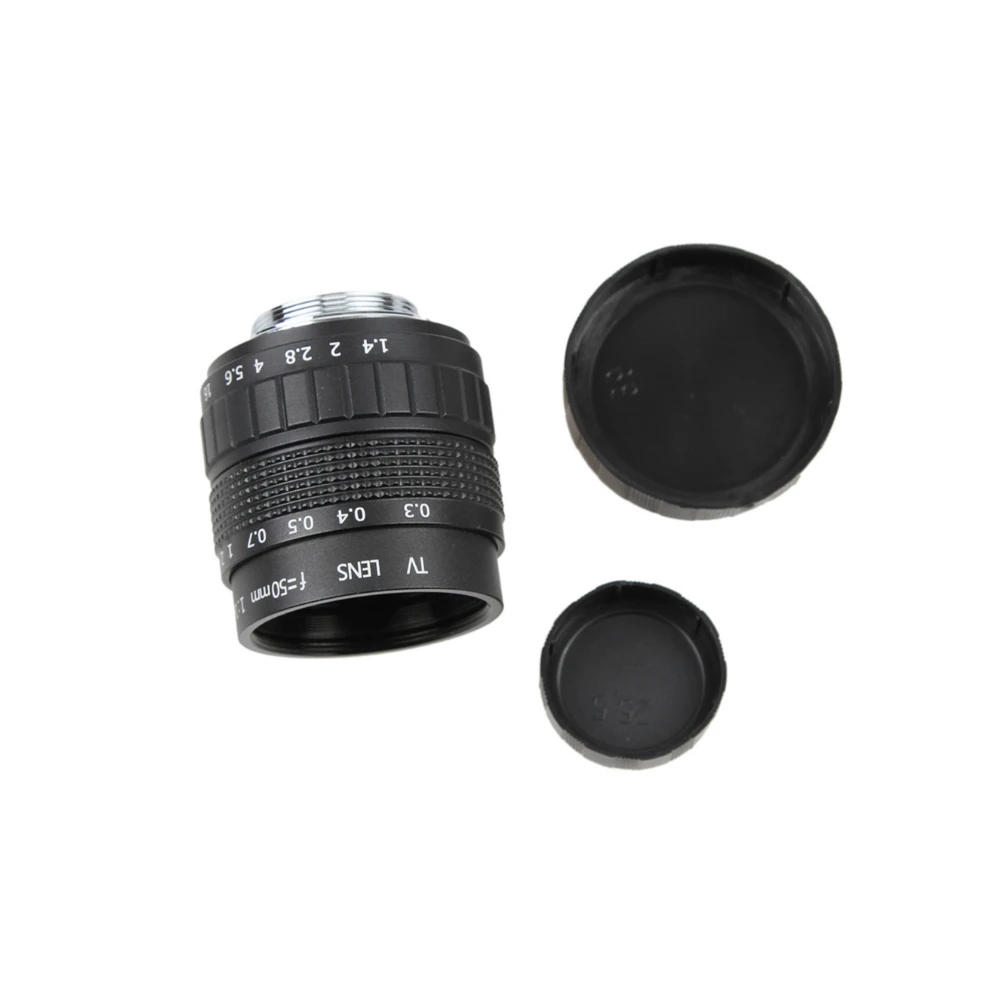 Buy 50mm F1.4 CCTV TV Movie lens+C Mount+Macro ring For Nikon F AI Mount SLR Camera D5600 D5300 D3300 D3400 D750 C-AI on