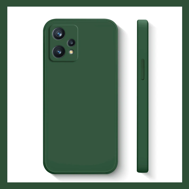 for realme 9 4g case liquid silicone rubber square case for realme 9 4g 5g 9 pro plus soft tpu phone back cover for realme 9 4g free global shipping