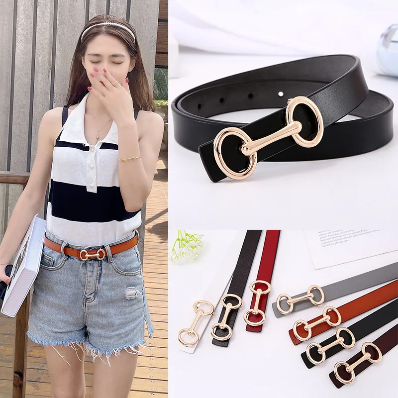 Fine Designer Luxury Belt Women's Fashion Simple Dress Versatile Jeans Decorative Belt Summer White Black Fashion