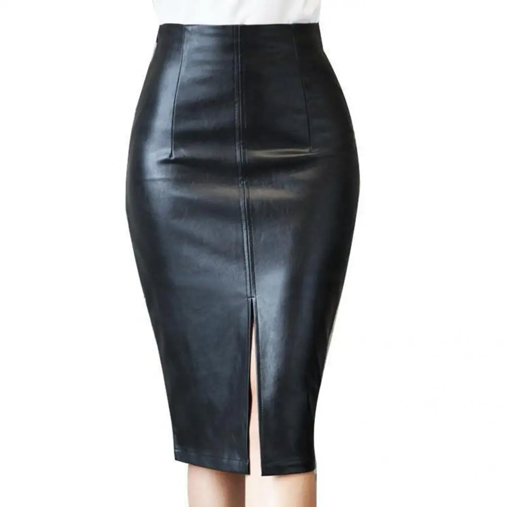 

Skin-touch Long Lasting Split Leg Warm Knee-Length Pencil Skirt for Work