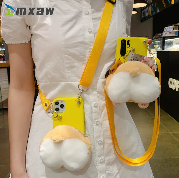 Симпатичный меховой кошелек с единорогом для Xiaomi Redmi Note 10 11 11e Pro Max 11S K40 Mi Poco M3 F3