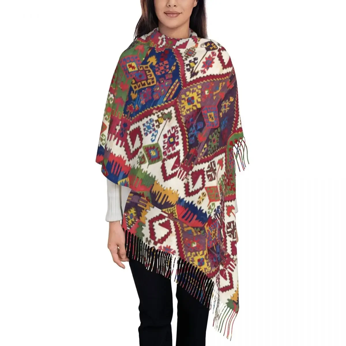 Этническая Анатолия античная племенная шаль женские теплые длинные мягкие шарфы