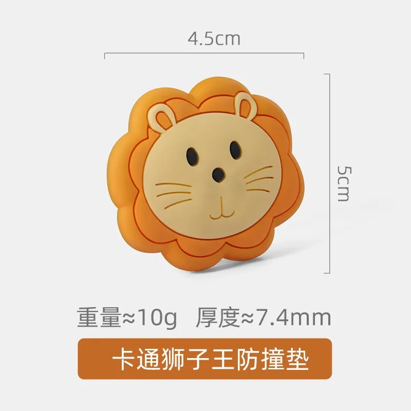 Мультяшная силиконовая дверная ручка, коврик для предотвращения столкновений, бытовая мягкая резиновая защитная наклейка, утолщенная стена, ударопрочная наклейка