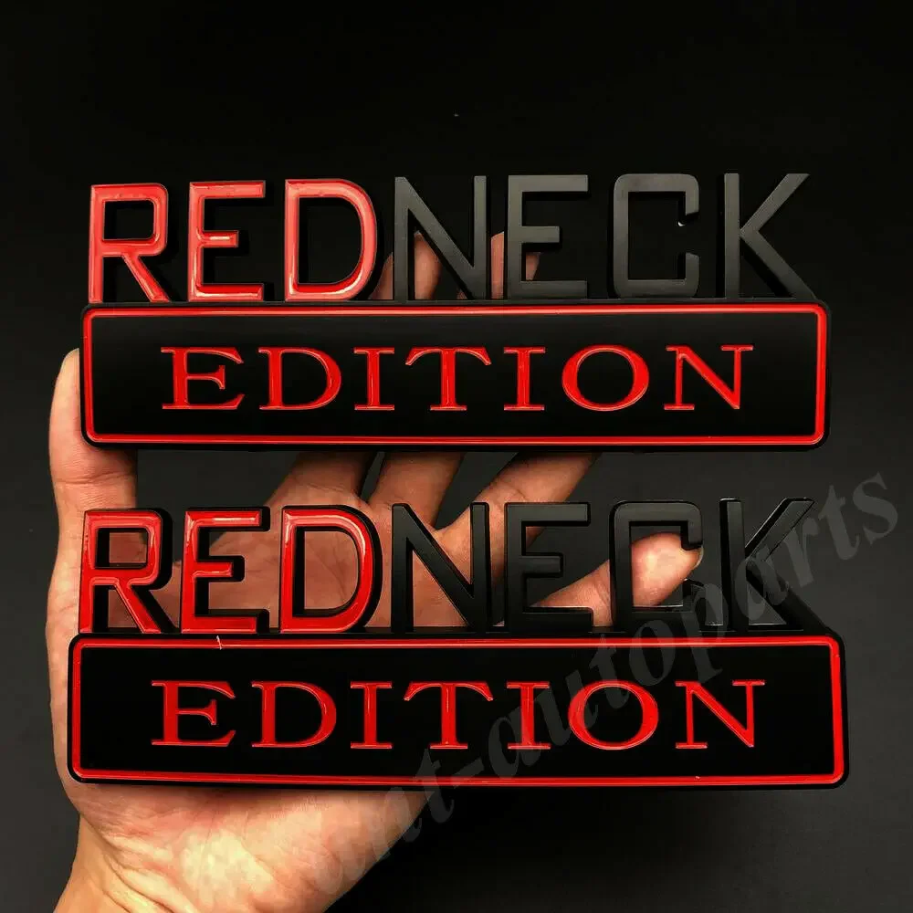 2 шт. 3D черный REDNECK EDITION багажник автомобиля заднее крыло эмблема значок наклейка