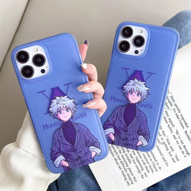 Мультяшный чехол для телефона Hunter X Для iPhone 13 12 11 Pro XR XS MAX SE20 7 8 Plus HXH милый мягкий с