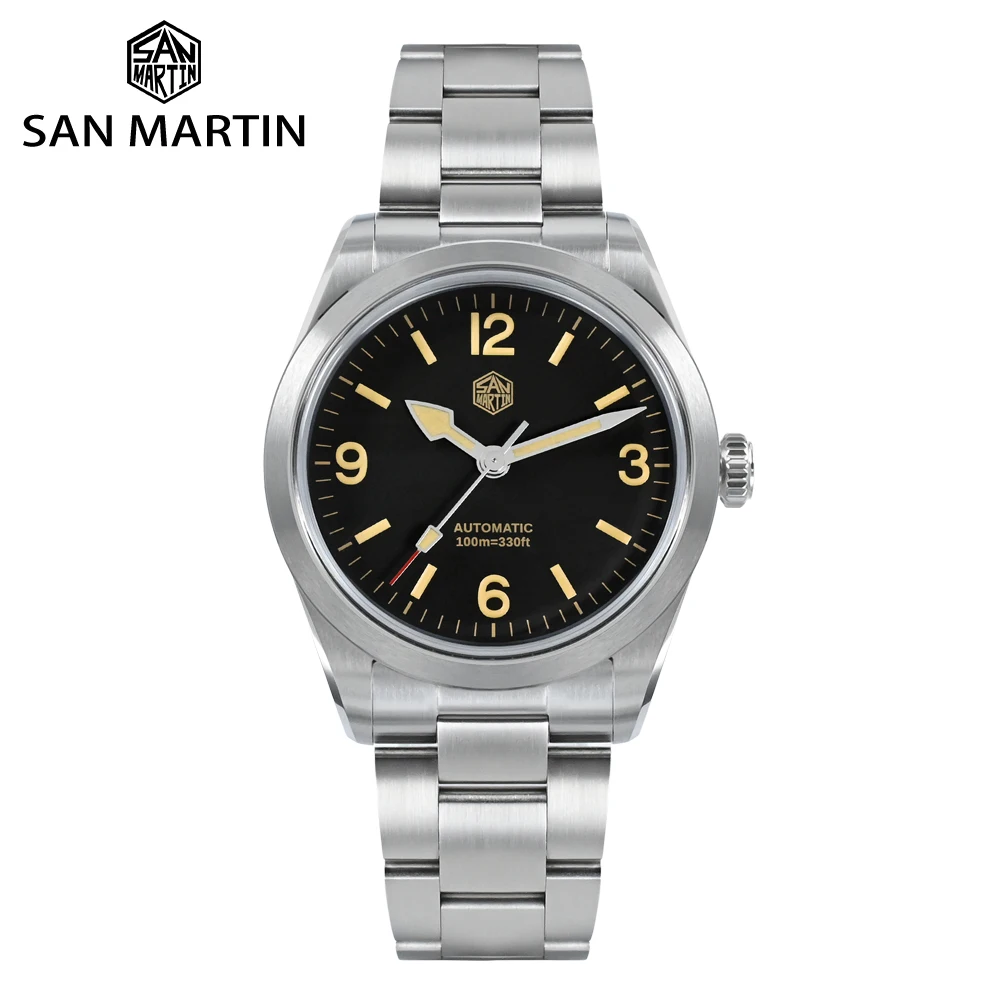 

Часы San Martin Мужские механические, 38 мм, с сапфировым стеклом