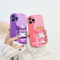 cute cartoon melody kuromi anime phone case for iphone13promax apple 12 phone case 11 female character painted xs