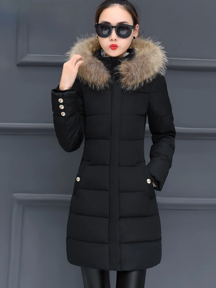 Пуховик Дятел с хлопковой подкладкой женская одежда средней длины новинка 2024