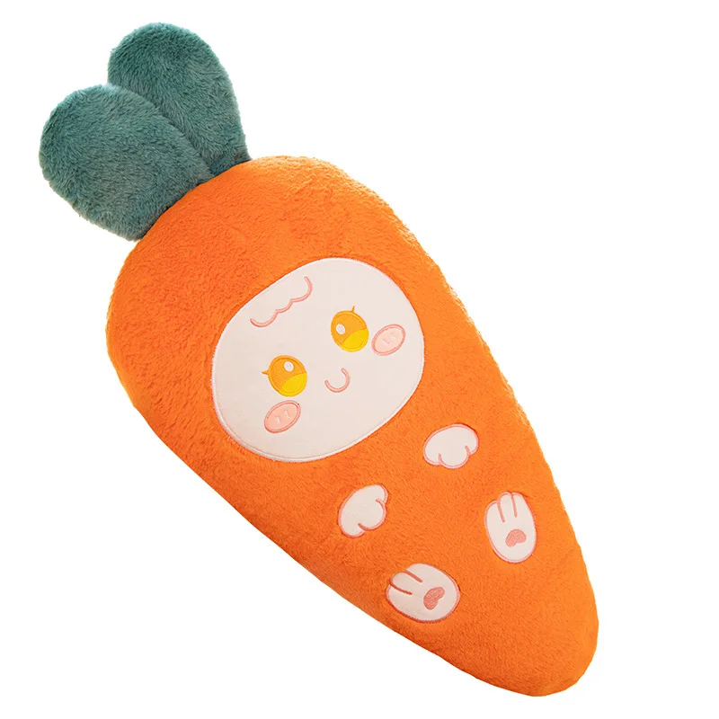 

Nice Adorable Stuffed Long Carrot Bunny Plushie Cartoon Soft Sleeping Snuggle Buddy Leg Pillow Comforting Bolster Gift