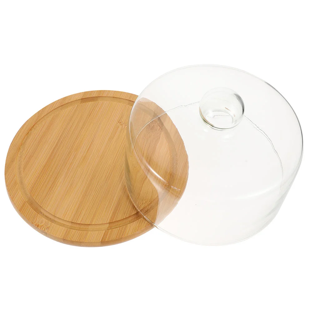 

Cake Cover Dome Glassstand Dessertdisplay Tray Platter Plate Lid Cupcake Serving Round Cloche Wooden Cheese Bell Wood Jar Server