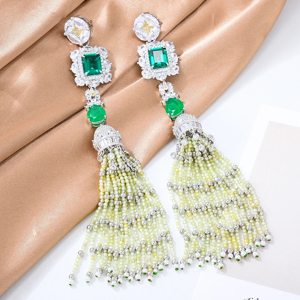 

GODKI 170MM Luxury Crossover Circle Micro Cubic Zirconia Pave Women Wedding Bridal Party Engagement Earrings Jewelry Party Gift