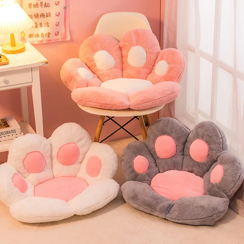 

Cat Paw Cushion Thickened Cute Cat Paw Sofa Office Seat Backrest Pillow Soft Throw Pillows Floor Home Decorations Birthday Gift
