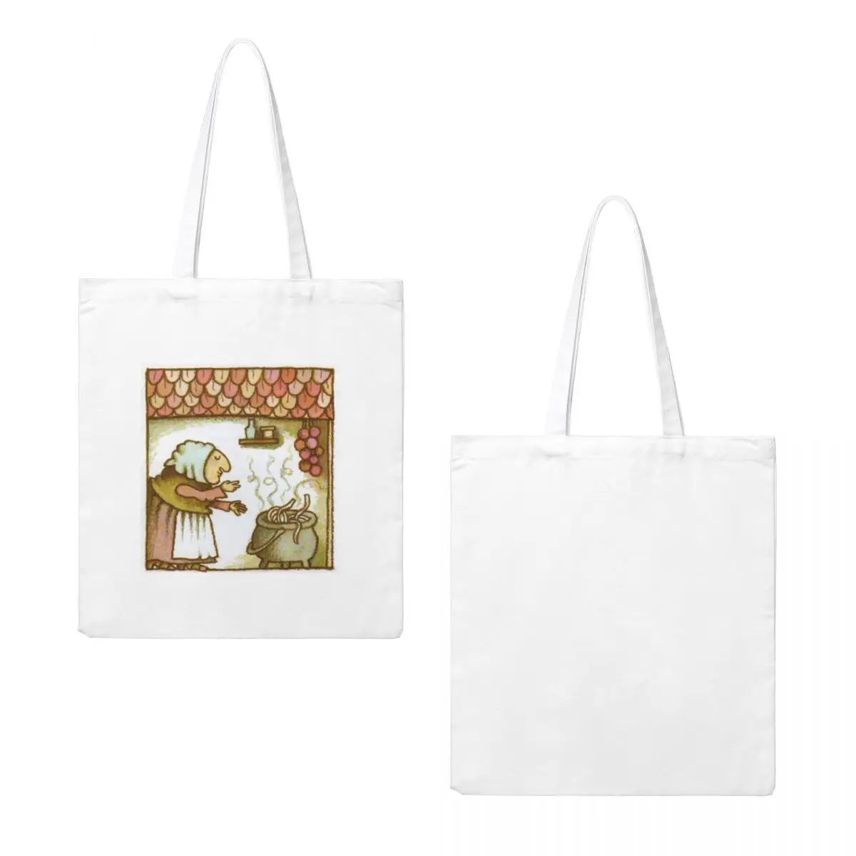 Портативные пакеты для покупок Strega Nona поцелуи макаронных изделий сумки завтрака