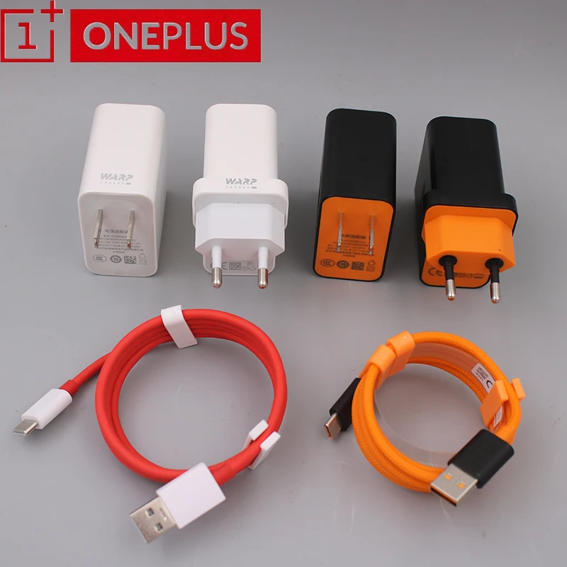 One Plus 7 8 T Pro 9 R Eu/us Warp Charge 5v/6a 30 Charger 6a Usb Type C Cable