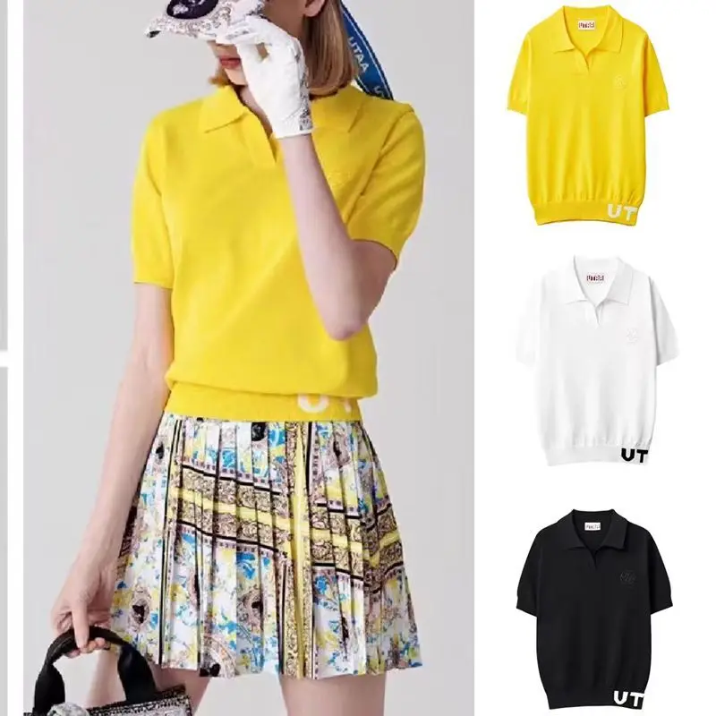 

2023 New Summer Golf Clothing Women's Short-sleeved T-shirt Quick-drying Breathable Versatile Ice Silk Top Golf Clothing