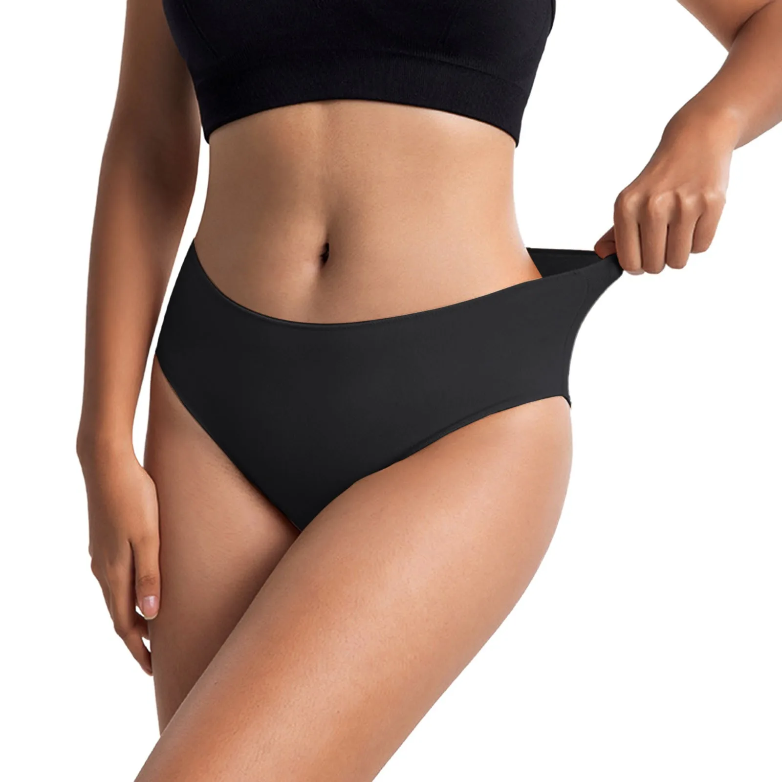 Женские сетчатые Трусики средней посадки однотонное хлопковое нижнее белье с