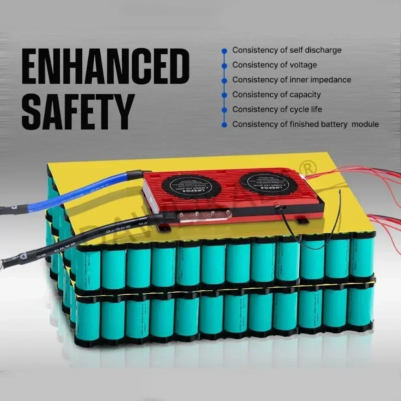 12 В 200 Ач LiFePO4 Батарея Литий-железо-фосфатная батарея Встроенная BMS для солнечной