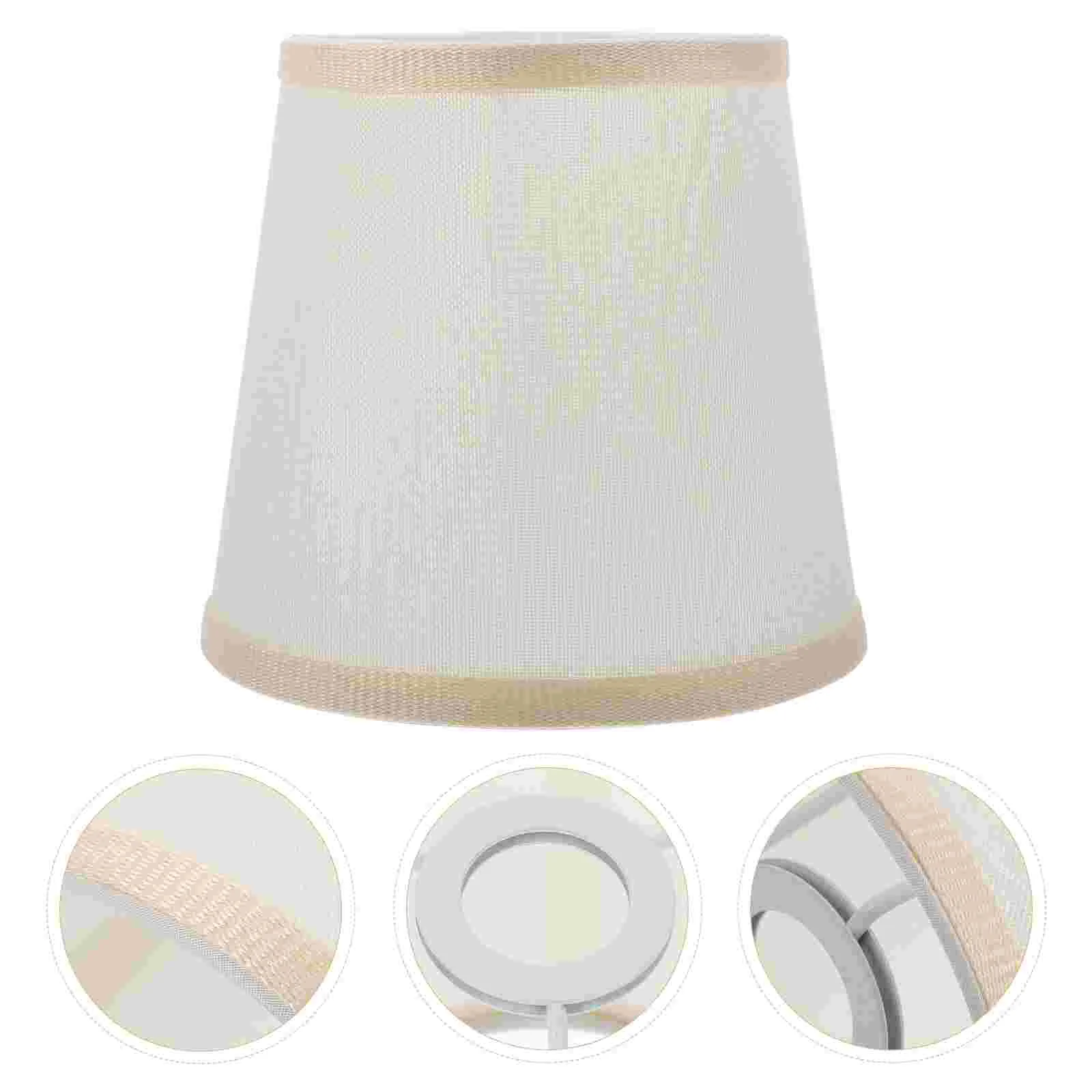 

Lamp Shade Cover Shadeschandelier Cloth Drum Decor Wall Farmhouse Floor Desk Clipaccessories Mesh Linen Accessory Fabric Small
