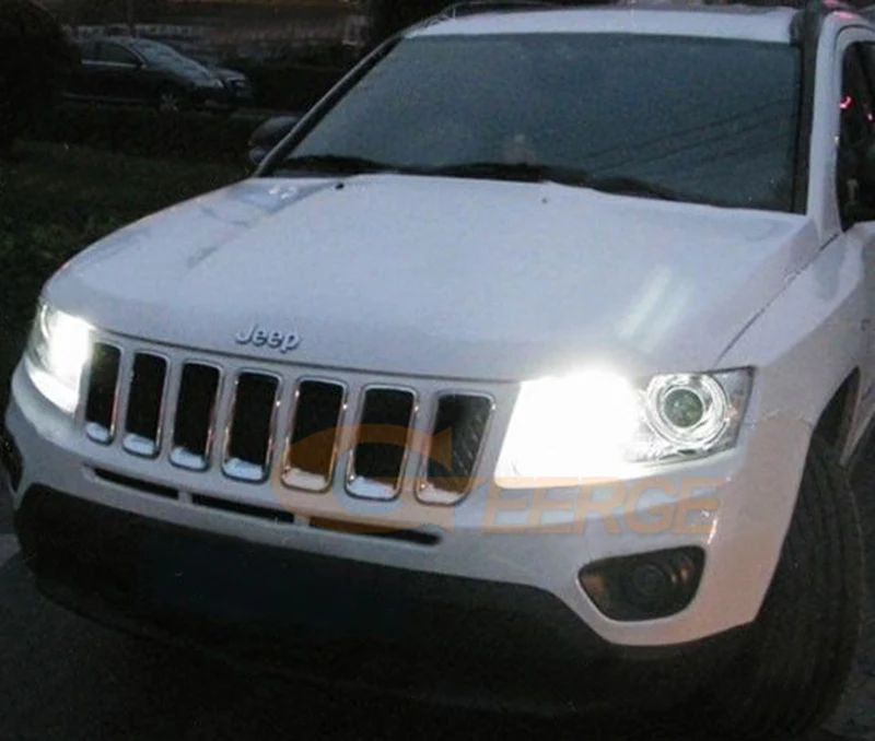 Фото Для Jeep Grand Cherokee 2011 2012 2013 2014 2015 HID головной светильник ультра яркий белый отражатель 3157 светодиодные лампы Дневной ходовой светильник №5