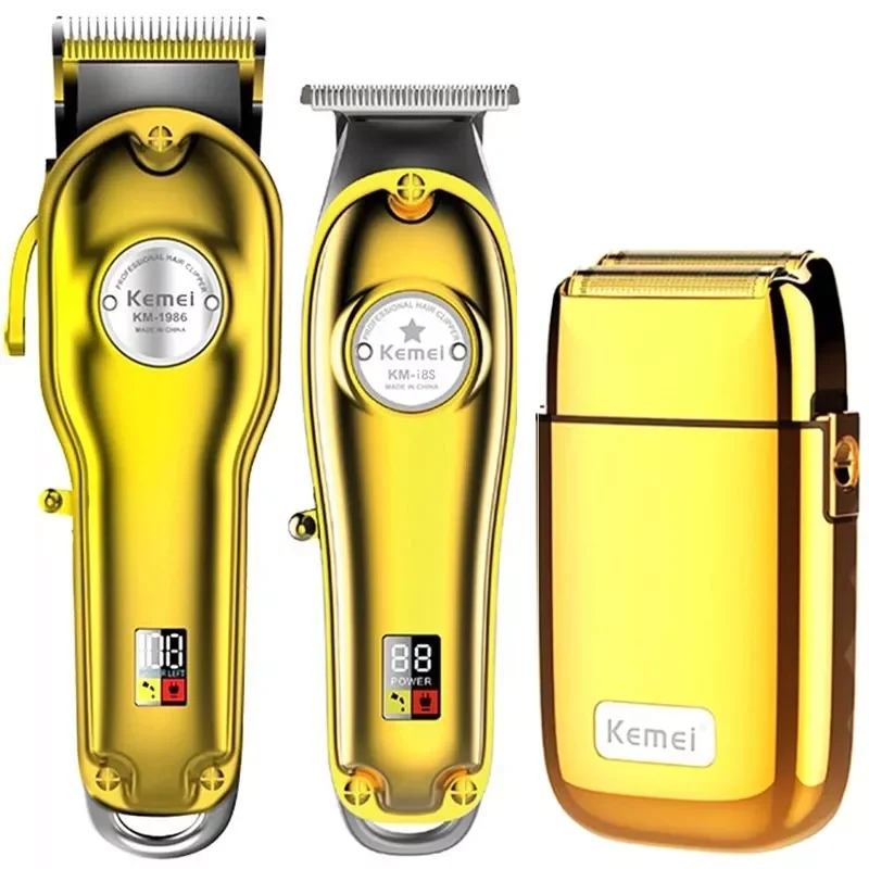 

full metal housing barbershop hair clipper professional cordless hair trimmer men for finishing fading fade blending