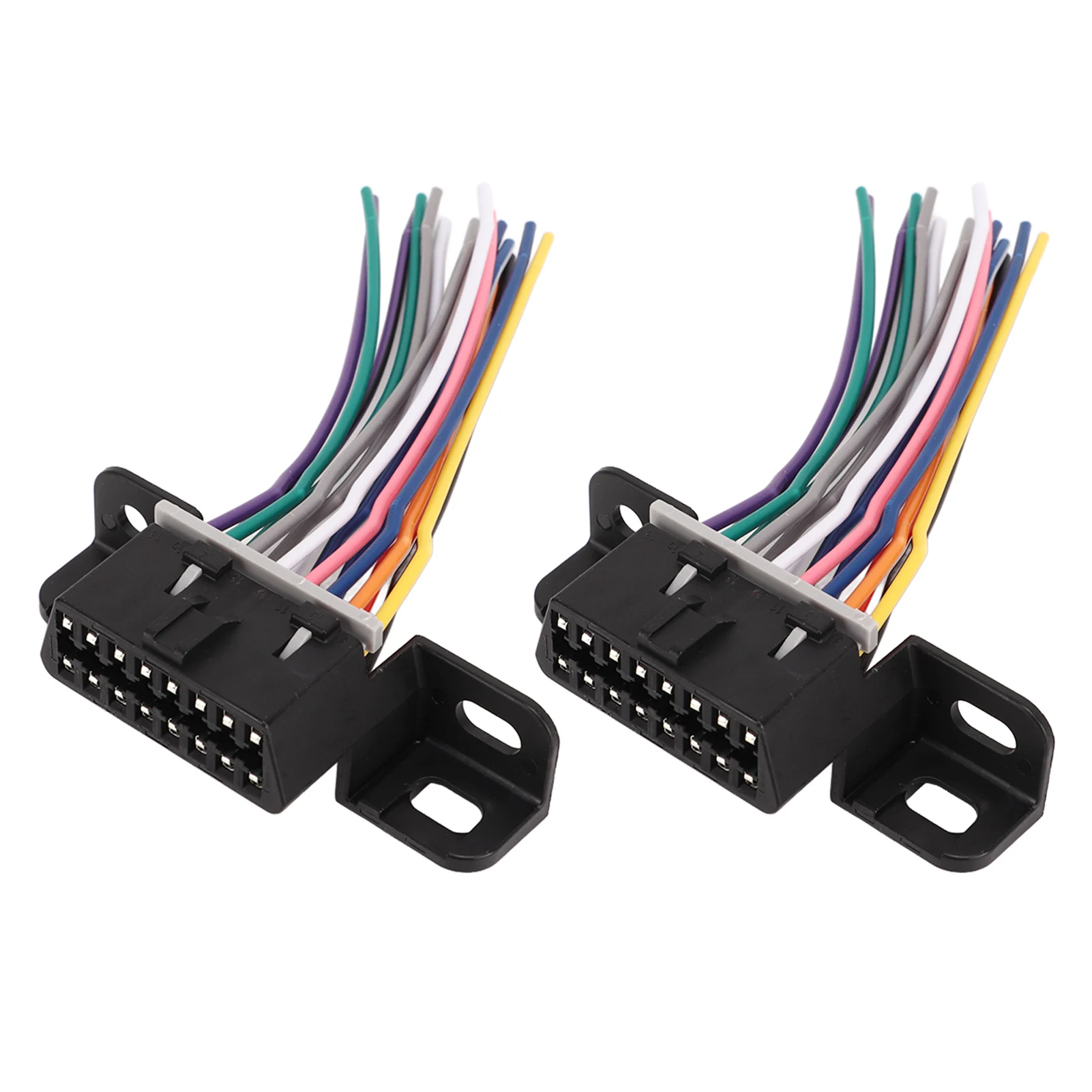 

2PCS Diagnostic OBD2 16 PIN Female Connector Harness Car 16 PIN Female Plug Universally Fit For Most OBD2 Connector