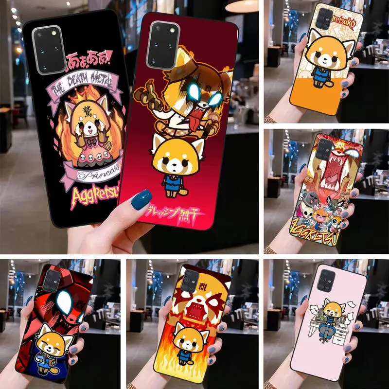

Cute Cartoon Aggretsuko Phone Case For Samsung Galaxy S21 Plus Ultra S20 FE M11 S8 S9 plus S10 5G lite 2020