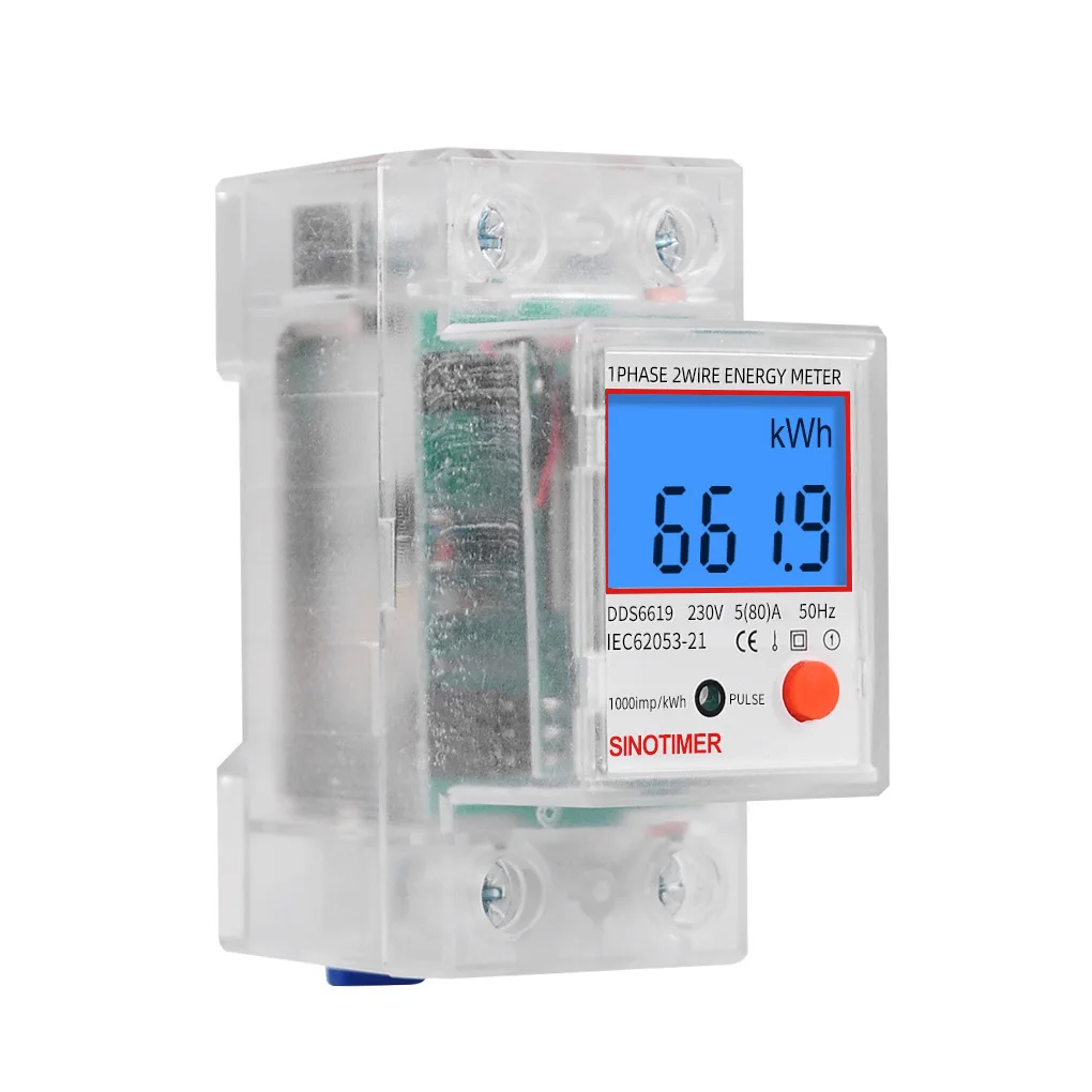 

Energy Meter Single-phase Rail Tester Electric Gauge with Backlight