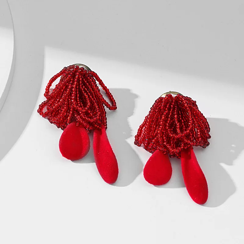 Крупные висячие серьги Eura с кисточками и листьями, модные женские серьги, ювелирные изделия для женщин вечерние