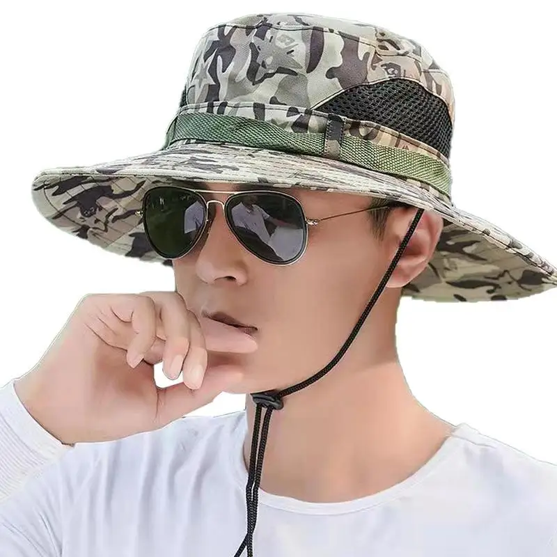 

Мужские камуфляжные шляпы для рыбалки и охоты, камуфляжная шляпа от солнца