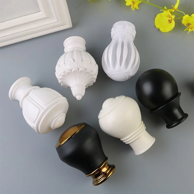 

1pc Home Curtain Accessories Roman Decorative Head Lucky Flower Imitation Aluminum Plastic Head Curtain Rod Head home decor