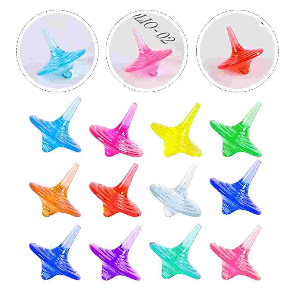 

20 Pcs Toys Girl Acrylic Gyro Plaything Gyroscopes Cognitive Colorful Child Pressure Relief Tops Whirligig