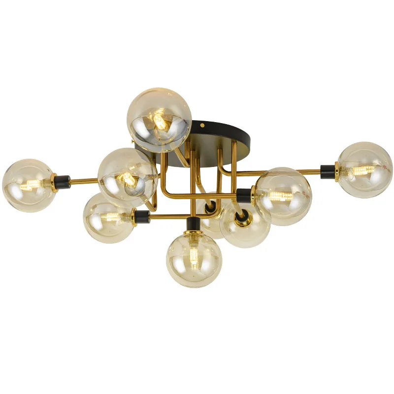 

Nordic Modern Ceiling Chandeliers Led Glass Ball Iron Pendant Lamp Home Decorate Living Room Dining Table Kitchen Light Fixtures